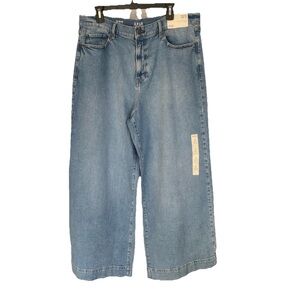 NEW Women's High-rise wide leg jeans by A.N.A, Medium Wash, Sz. 18 E-18